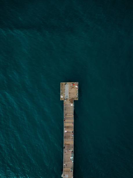 istock Beautiful top down view to pier 1610335056