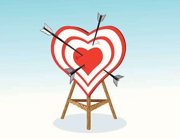 Target heart vector art illustration