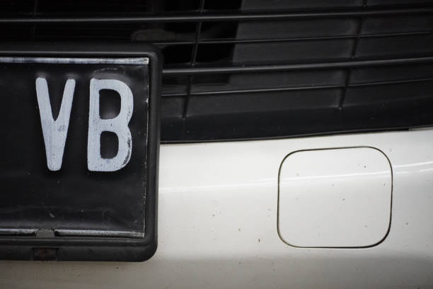 istock Letters V and B on an iron plate 1610364292