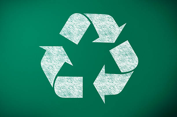istock recycling symbol on green chalk board 161042631