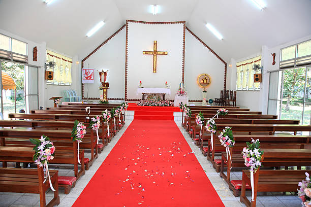 istock Wedding ceremony at Roman Catholic church 161047011