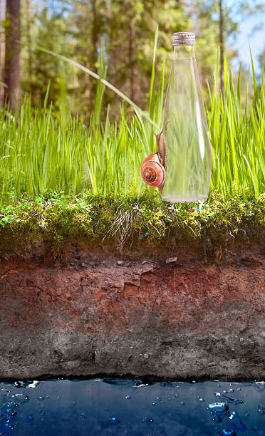 istock section of earth with a bottle 161051383
