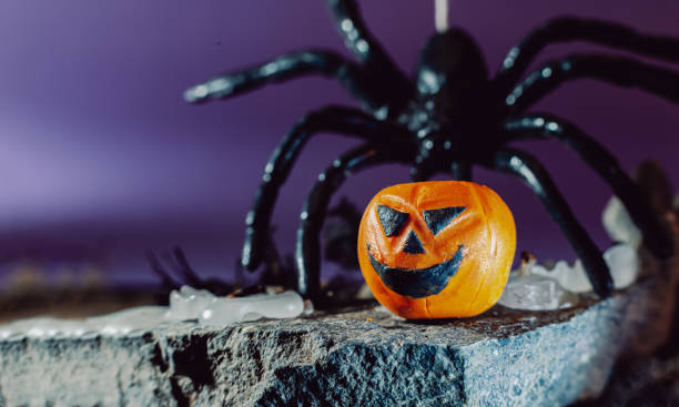 istock Pumpkin on a Halloween night space for text. 1610612566
