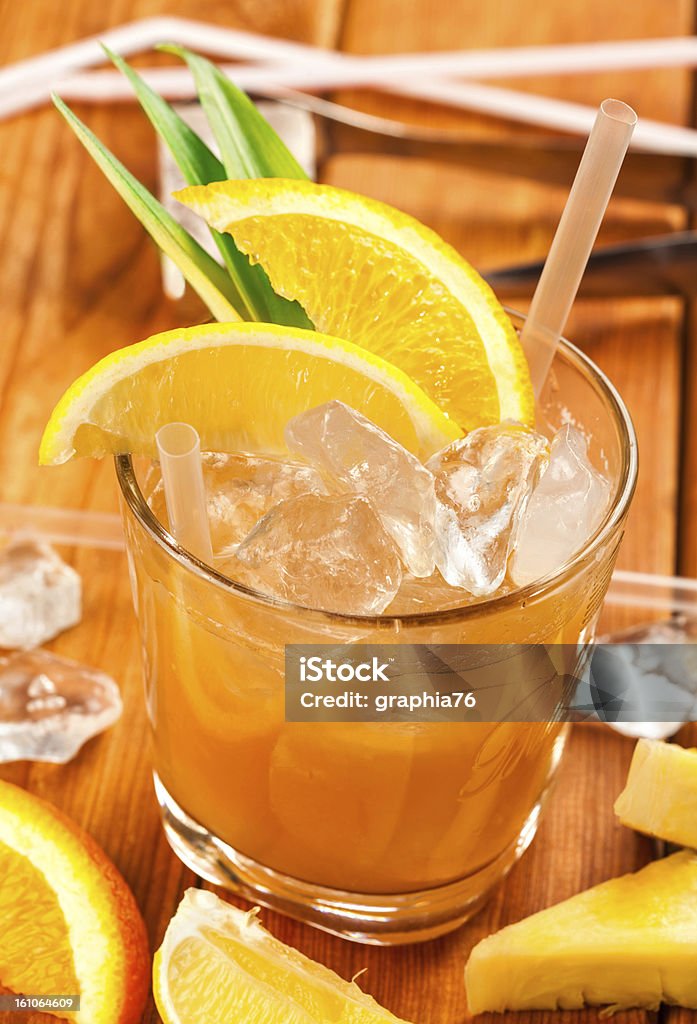 Drink with orange and pineapple Alcohol - Drink Stock Photo