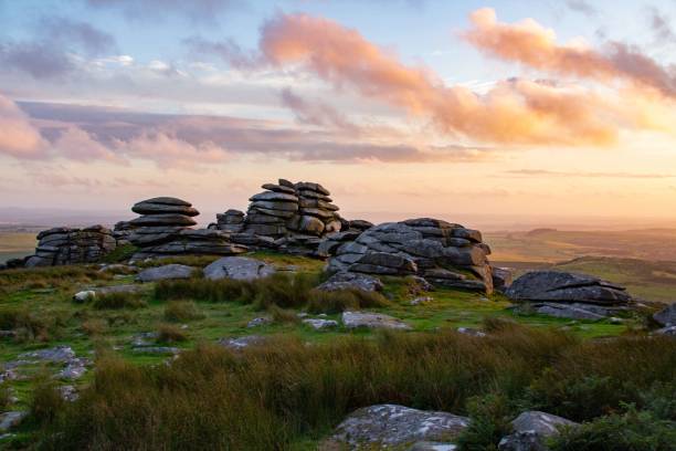 istock Rough Tor rock formations at dusk, Bodmin Moor. Cornwall, UK 1610690232