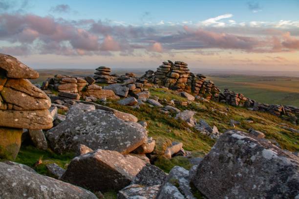 istock Rough Tor rock formations at dusk, Bodmin Moor. Cornwall, UK 1610700134