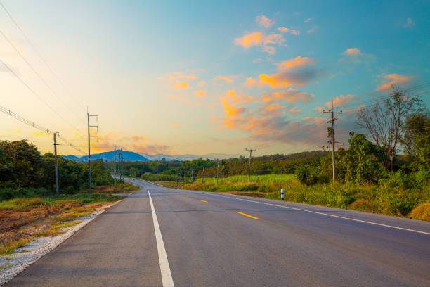 istock road and mountain scenery in thailand, 1610808253