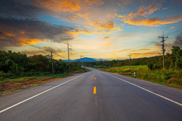 istock road and mountain scenery in thailand, 1610808254