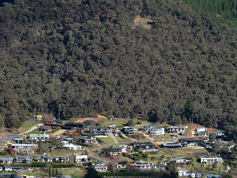 Rural neighbourhood in Bright in the Victorian High Country