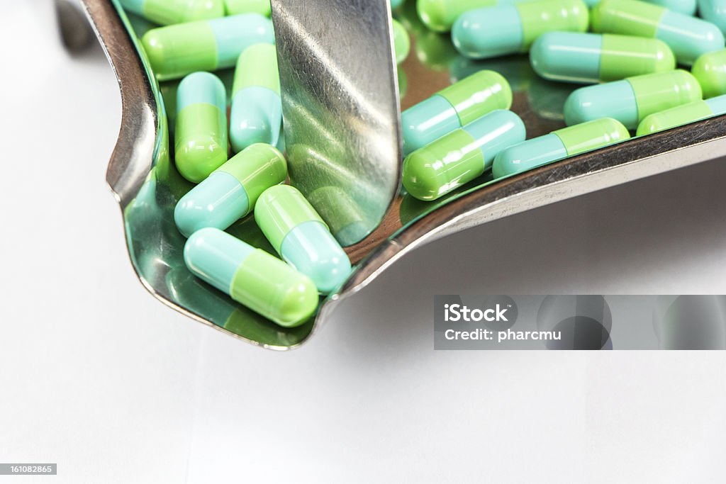 counting tray counting tray with capsules Capsule - Medicine Stock Photo