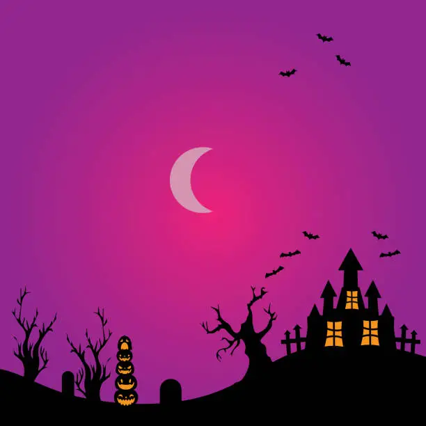 Vector illustration of Background vector design with halloween theme