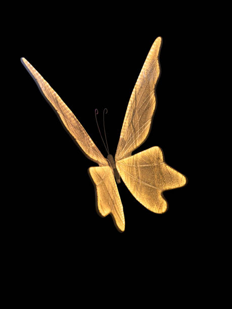 istock artificial butterfly Decorated with beautiful gold LED lights. 1611104855