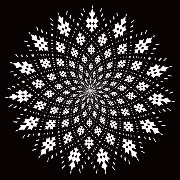 Intricate Abstract Technology Vector Intricate Abstract Technology Vector kaleidoscope pattern stock illustrations