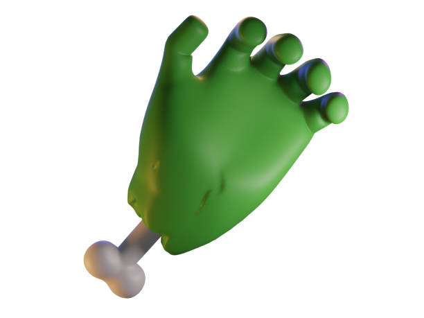 istock 3d render of green zombie hand with bone. Halloween celebration concept. Isolated element 1611175861