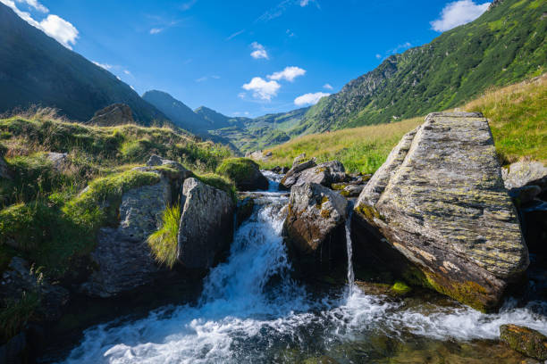 istock Scenic waterfall in Fagaras mountains, Romania 1611232833