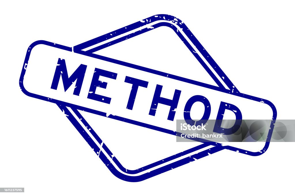 Grunge Blue Method Word Rubber Seal Stamp On White Background Stock ...
