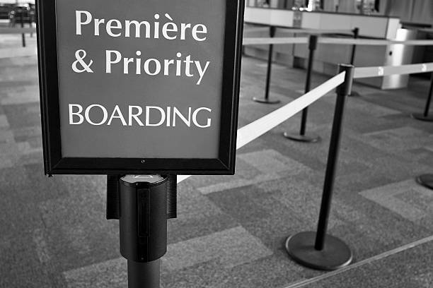 istock Airport Priority Boarding Sign 161128686