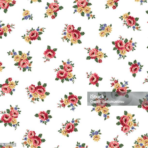 Design Single Rose Pattern Beautiful Rose Pattern Perfect For Textile Design Stock Illustration ...