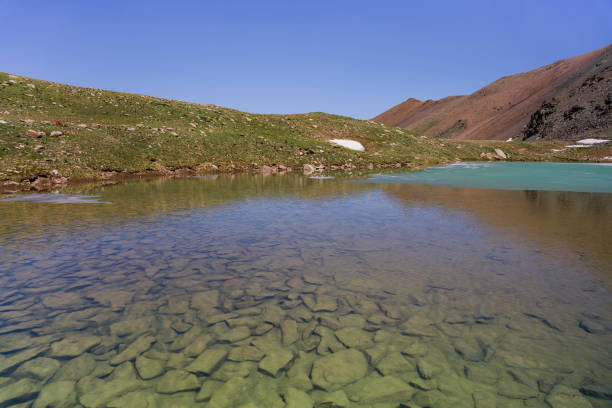 istock Stone bottom in a moraine mountain lake 1611296015