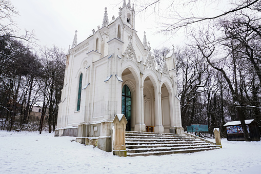 The Basilica of the Sacred Heart or Koekelberg Basilica during winter season (Brussels, Belgium)
