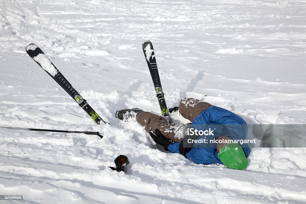 Acidente de Esqui - Royalty-free Esqui - Esqui e snowboard Foto de stock