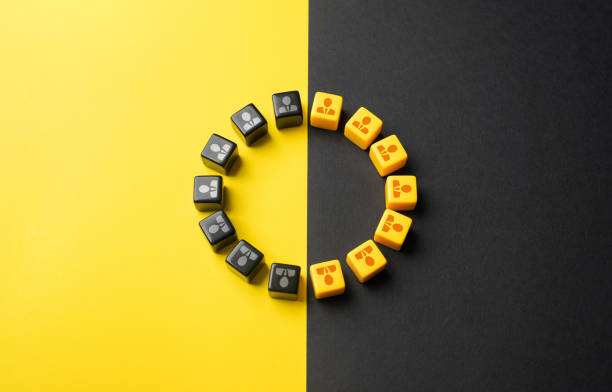 istock Combining two groups into a single team to solve problems. Large group of people in the meeting circle. Unity, collaboration. Commonwealth, community of owners. Discussion, conference. 1611419577