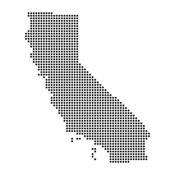 California map vector of the California map symbols of california stock illustrations