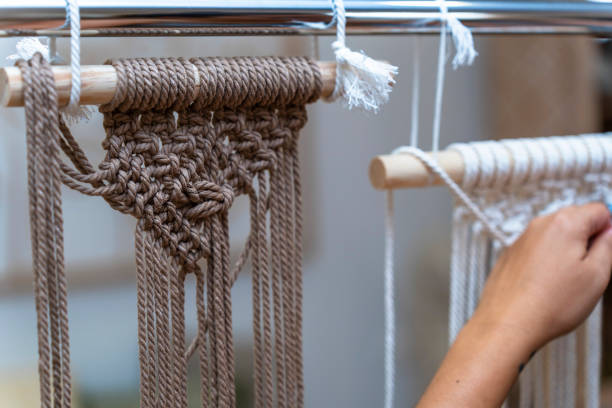 istock The art of tying knots. Colorful macrame. 1611452694