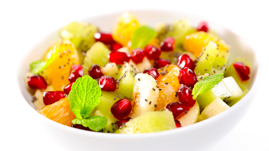 close up on fresh fruit salad