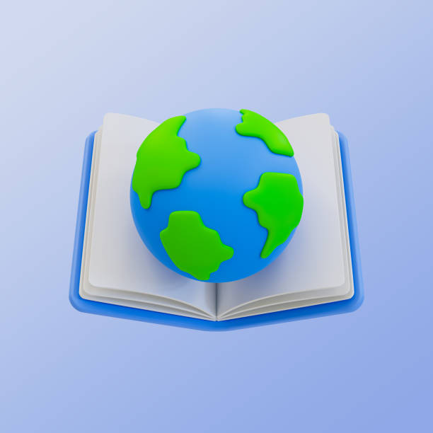istock 3d minimal world history concept. open book with a globe. 3d illustration. 1611504788
