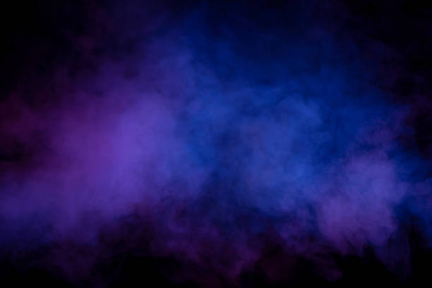 istock Blue and purple steam on a black background. 1611519211