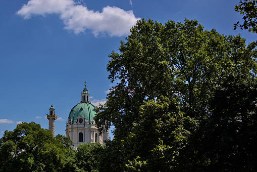 Berlin, Germany - May 3, 2020: Berlin Cathedral, known as Berliner Dom in German, located on Museum Island, in Berlin, Germany