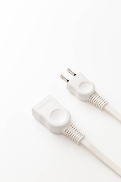 istock Extension cord for power plug on white background. 1611547408