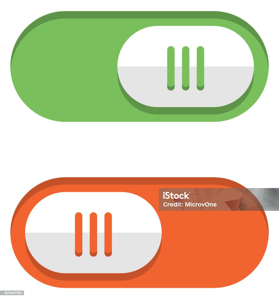 Toggle Setting Slider Push Slider Element Web App Toggle Control Stock Illustration ...