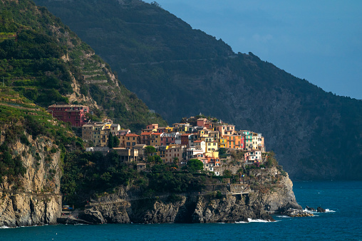 Manarola, one of the five villages at the Cinque Terre, Italy