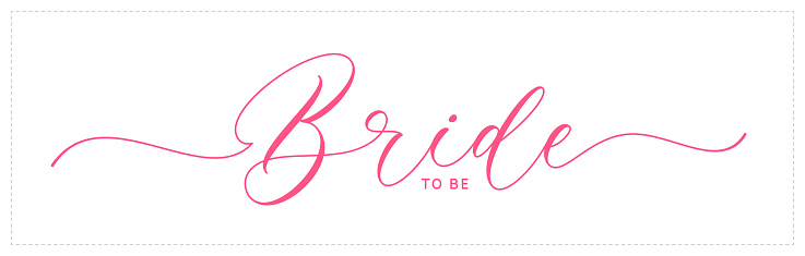 Bride to be, hand lettering. Vector handwritten calligraphy. Bride to be, text