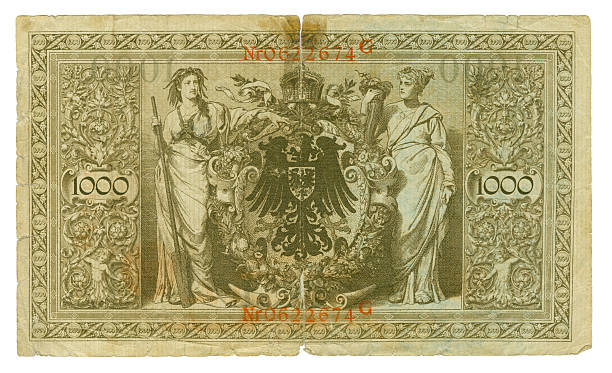 istock Back view of the old German banknote 161169665