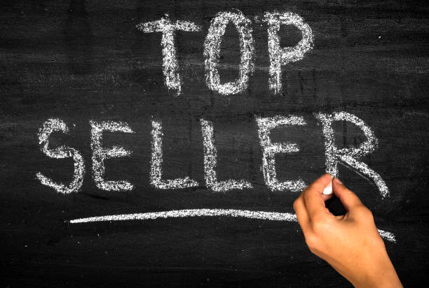 istock Top seller banner template on chalkboard 1611701055