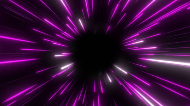 istock 4K Looped animation. Abstract stream of blue light tunnel 1611714930
