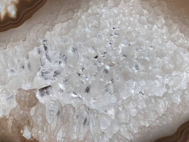 istock natural closeup crystal texture inside a Quartz filled geode 1611742847