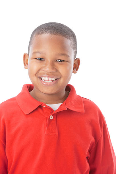 istock Real People: Smiling Laughing Little Boy African American Head Shoulders 161174982