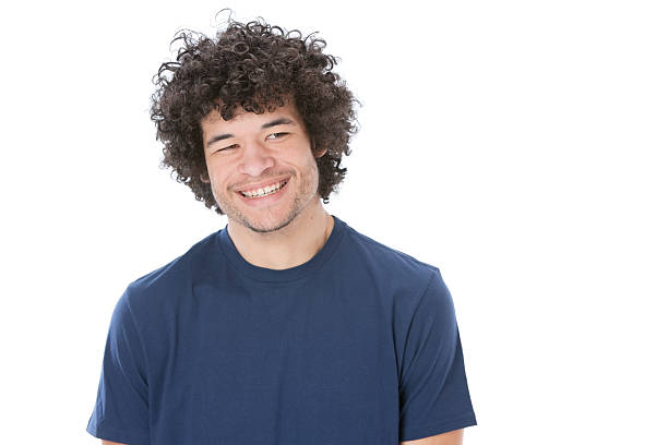 istock Real People: Smiling Mixed Race Caucasian Black Man Looking Away 161176277