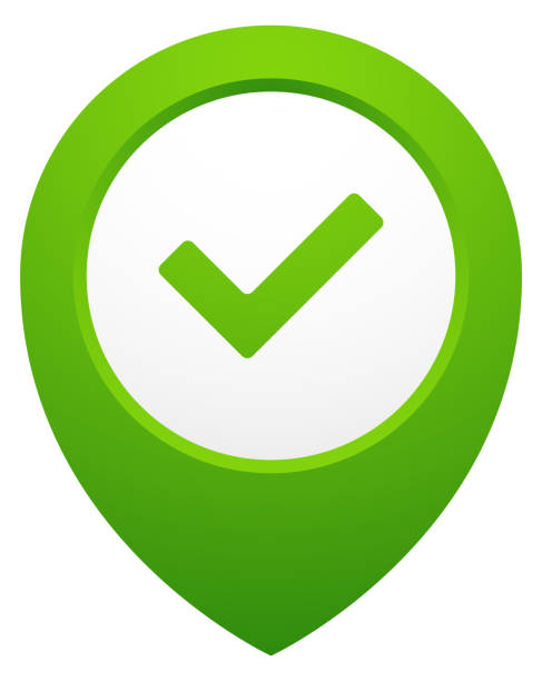 Map Pin Tick 600+ Cursor And Green Tick Mark Stock Photos, Pictures & Royalty-Free ...