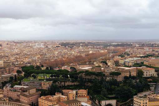 Vatican City, Vatican - December 14, 2021: Vatican City view from St. Peter's Basilica