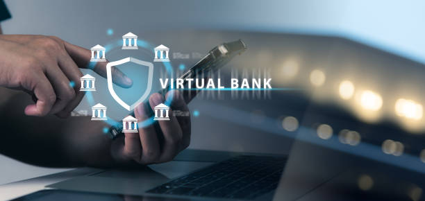 istock Virtual banking or business financial and cybersecurity concept, global network security technology, business people protect personal information, encryption with a padlock icons on virtual interface. 1611858137