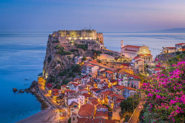 istock Scilla, Italy on the Mediterranean coast at twilight 1611879111