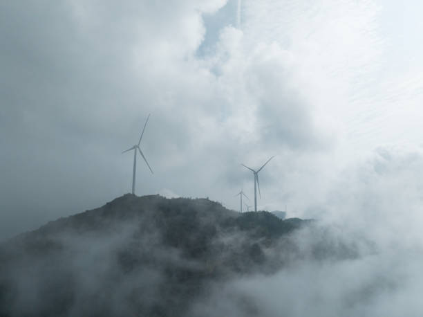 istock wind turbines in the clouds 1611916604