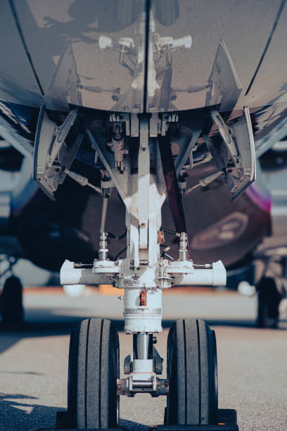 istock Front Landing Gear of a Small Corporate Jet 1611968926