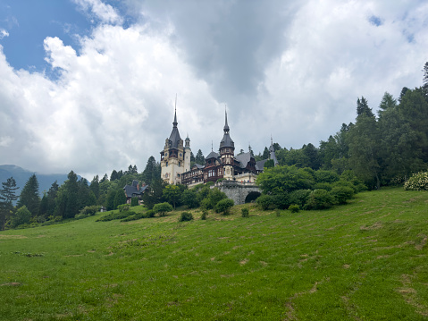 Germany, Lichtenstein Castle. Baden-Wurttemberg land in Swabian Alps.