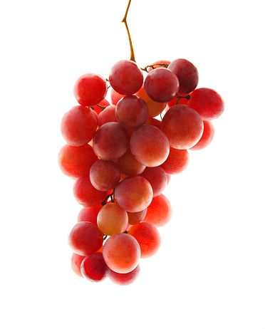 Grapes on white background